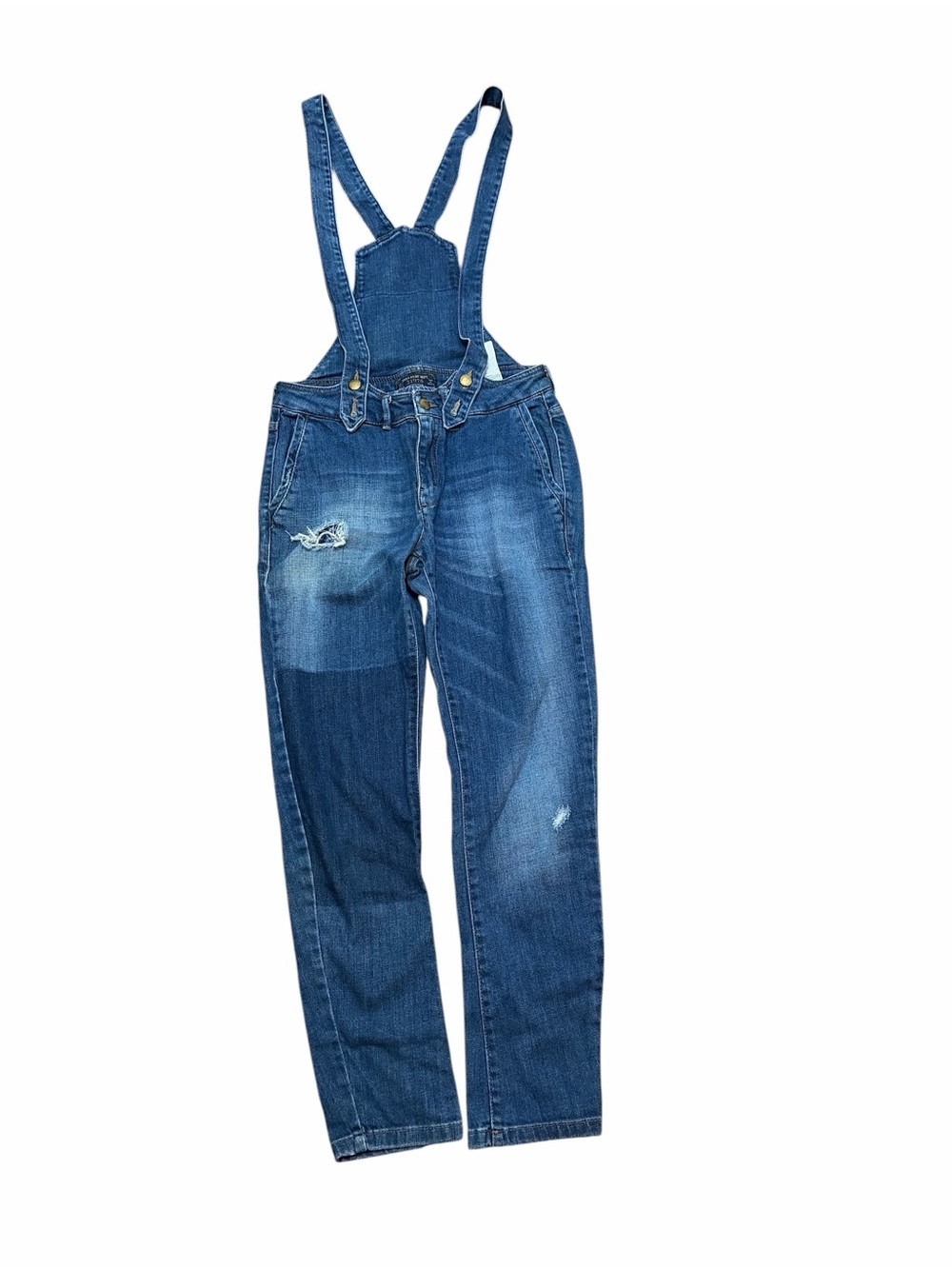 Zara Heritage Denim Jeans in Dark Blue with Gold Accent Small